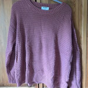 Old Navy Pink Crew Neck Sweater Cozy Knit